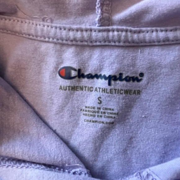 Champion Girls Purple hooded long sleeve tee size YS - Picture 7 of 8